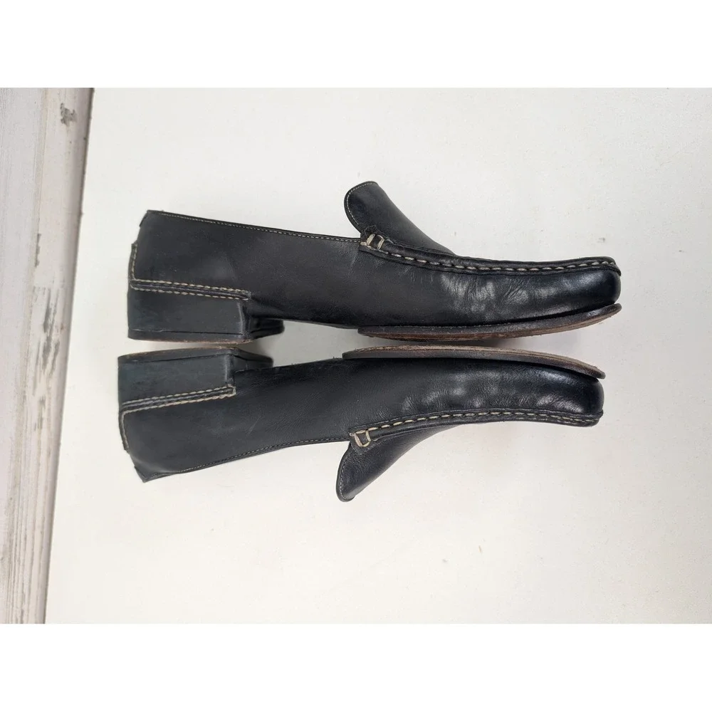 Cole Haan Country Mens Black Leather Loafers Moc Toe Made in Brazil‎ D10249 10B